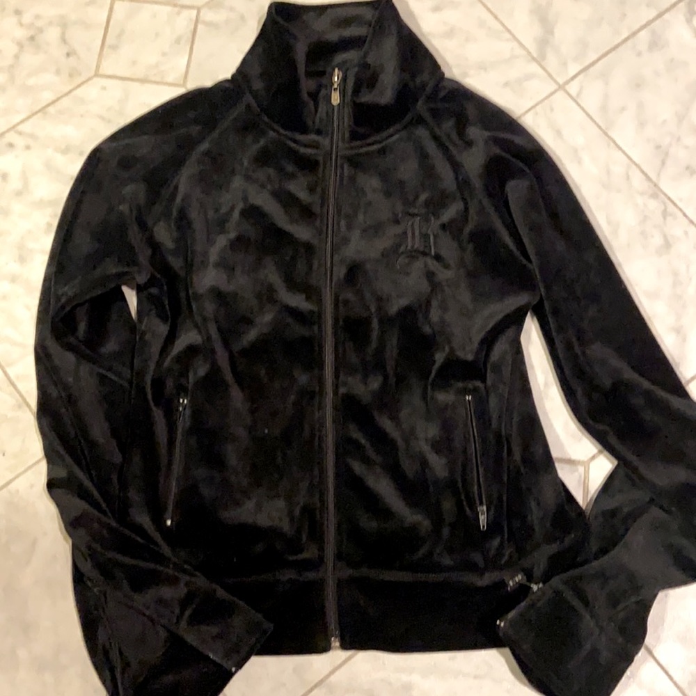 BCBGmaxazria velour zip up jacket - Picture 2 of 10